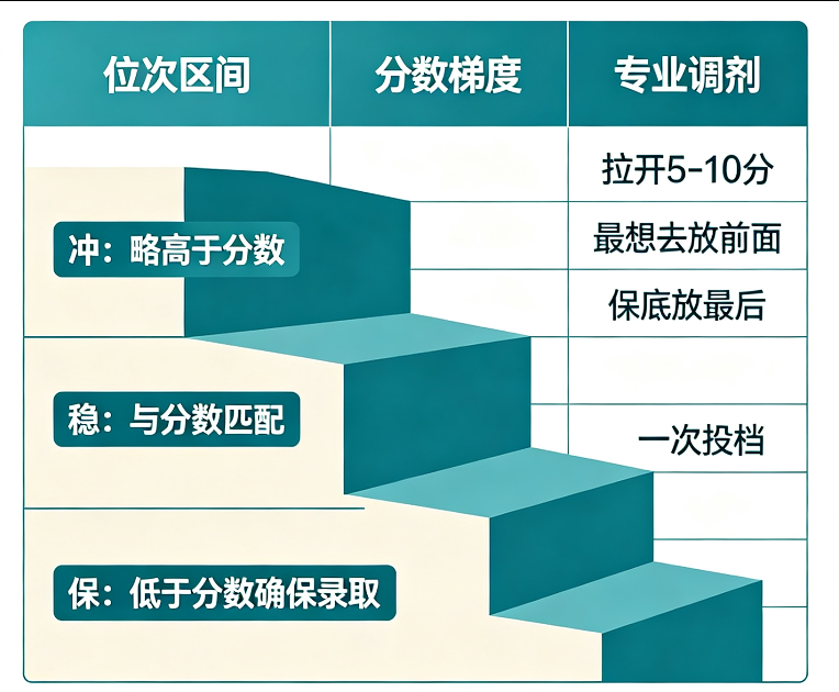志愿填报“冲稳保”策略:如何科学设置梯度?