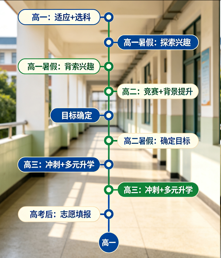高一就要开始的升学规划:三年时间轴